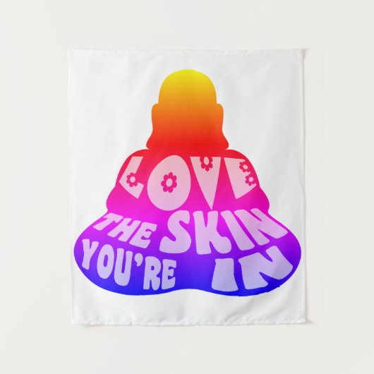 Buddha Love Colorful Wandkleed (Voorkant)