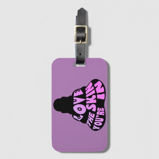 Buddha Love Paars Bagagelabel (Voorkant (verticaal))