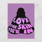 Buddha Love Paars Briefkaart (Voorkant)