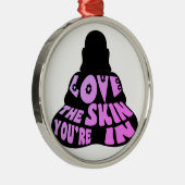 Buddha Love Paars Metalen Ornament (Rechts)