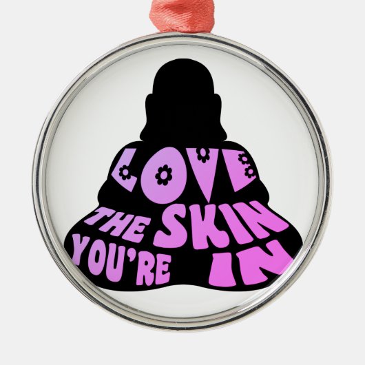 Buddha Love Paars Metalen Ornament (Voorkant)