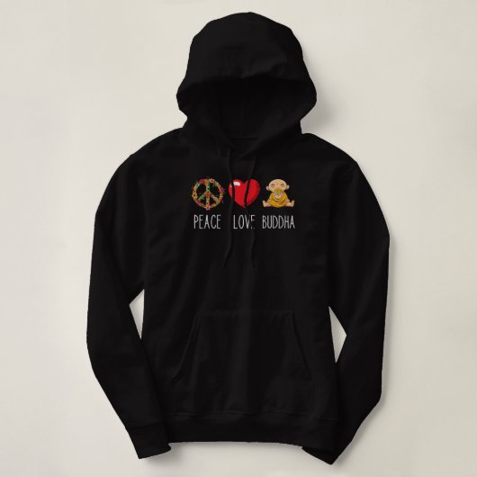 Buddha Love Peace Zen Yoga Lover Buddhist Mantra D Hoodie (Design voorkant)