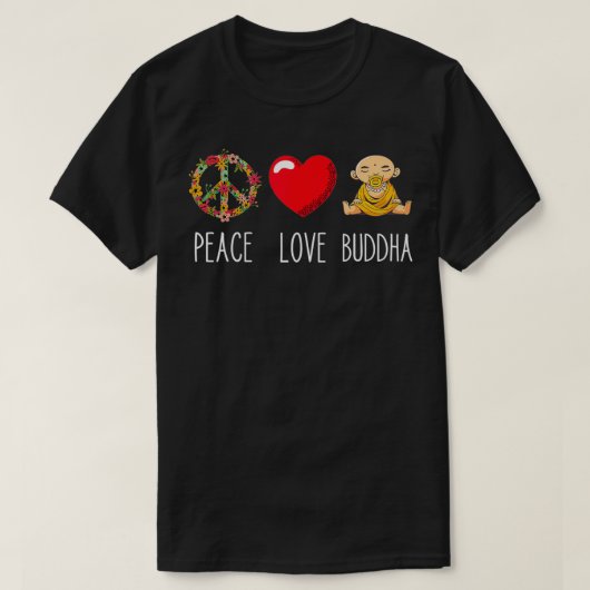 Buddha Love Peace Zen Yoga Lover Buddhist Mantra D T-shirt (Design voorkant)