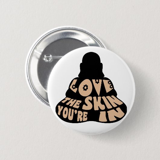 Buddha Love Ronde Button 5,7 Cm (Voorkant /achterkant)