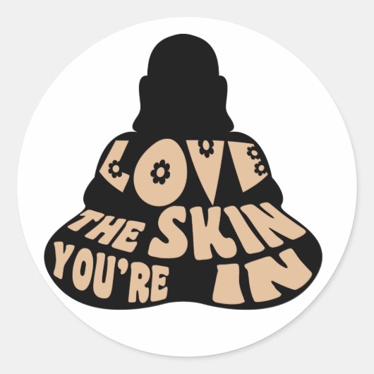 Buddha Love Ronde Sticker (Voorkant)