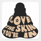 Buddha Love Vierkante Sticker (Voorkant)
