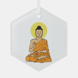 Buddha magnet glas ornament