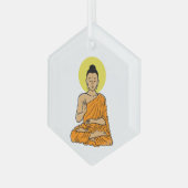 Buddha magnet glas ornament (Voorkant links)