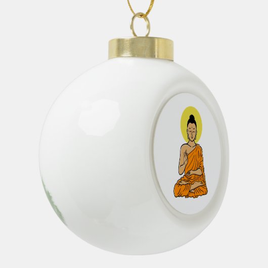 Buddha magnet keramische bal ornament (Links)