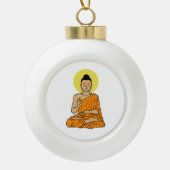 Buddha magnet keramische bal ornament (Voorkant)
