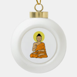 Buddha magnet keramische bal ornament