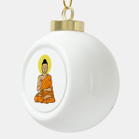 Buddha magnet keramische bal ornament (Rechts)