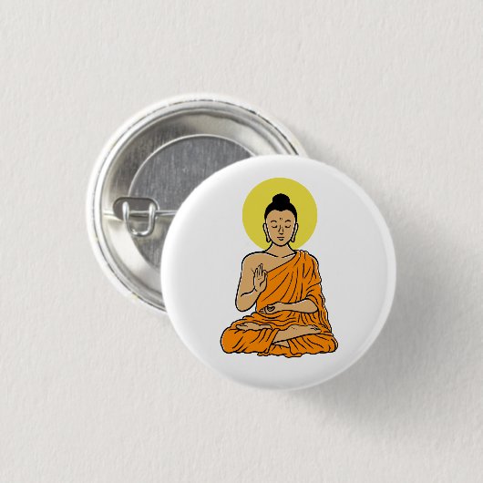 Buddha magnet ronde button 3,2 cm (Voorkant /achterkant)