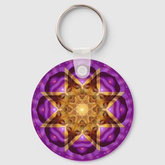 Buddha Mandala Art Sleutelhanger (Voorkant)