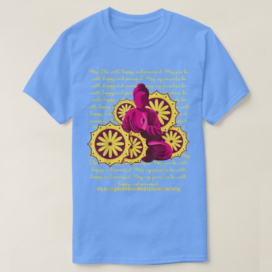 Buddha Mandala LovingKindness Metta Blessing Dharm T-shirt (Design voorkant)
