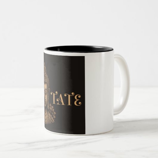 Buddha Meditates Tweekleurige Koffiemok (Voorkant rechts)