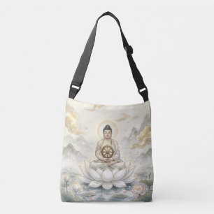 Buddha-meditatiekunst Schoudertas - Serene Budd Crossbody Tas