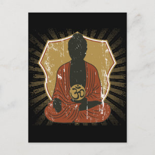 Buddha Meditating Om Symbol Briefkaart