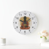 Buddha Meditating Om Symbol Grote Klok (Huis)