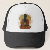 Buddha Meditating Om Symbol Trucker Pet (Voorkant)