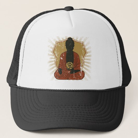 Buddha Meditating Om Symbol Trucker Pet (Voorkant)