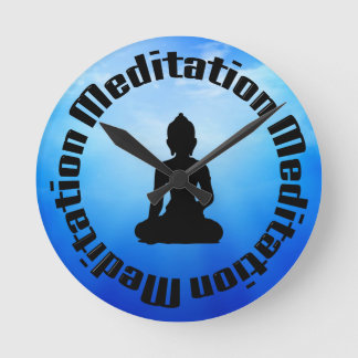 BUDDHA MEDITATION CLOCK RONDE KLOK