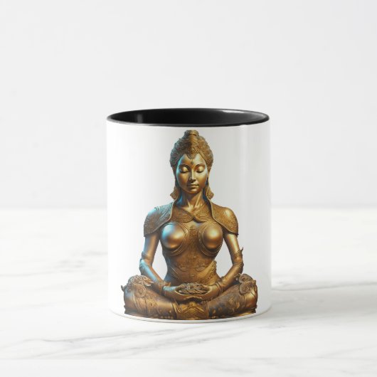 Buddha Meditation Geschenk Zen Gold Religion Indie Mok (Midden)