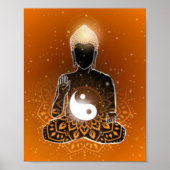 Buddha Meditation Ying Yang Design Poster (Voorkant)