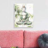 Buddha Meditation Yoga Yin Yang Canvas Afdruk (Insitu (Woonkamer))