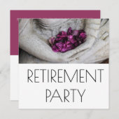 BUDDHA MET BLOSSOMS RETIREMENT PARTY INVITATION KAART (Voorkant / Achterkant)