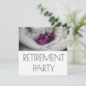 BUDDHA MET BLOSSOMS RETIREMENT PARTY INVITATION KAART (Staand voorkant)