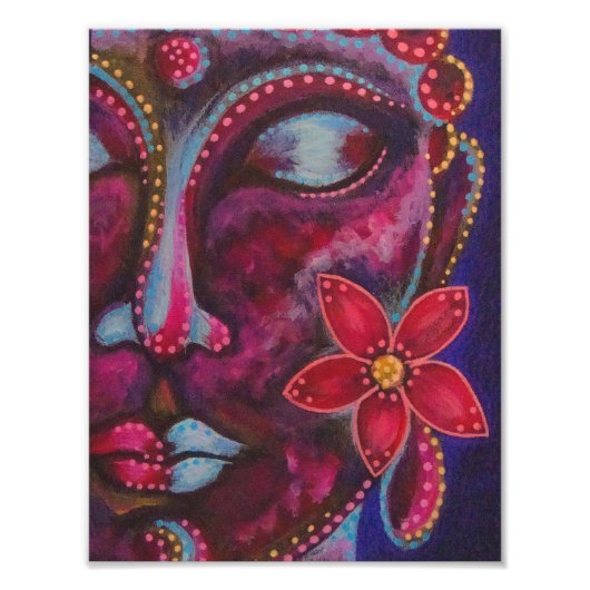 BUDDHA MET EEN POSTER VAN DE FOTO-AFDRUKKING VAN D (Voorkant)