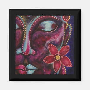 BUDDHA MET FLOWER MAGNET