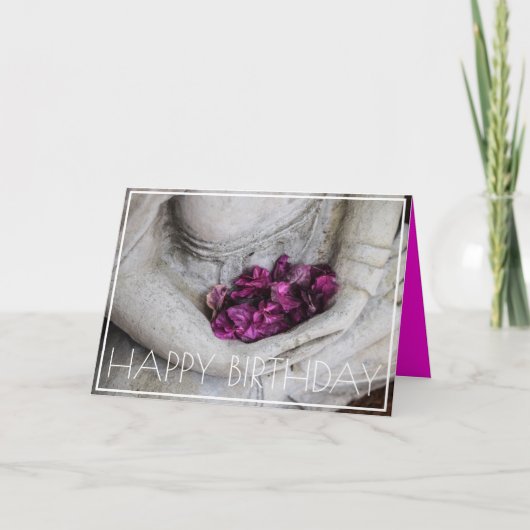 BUDDHA MET STROMEN HAPPY BIRTHDAY-WENSKAART KAART (Voorkant)