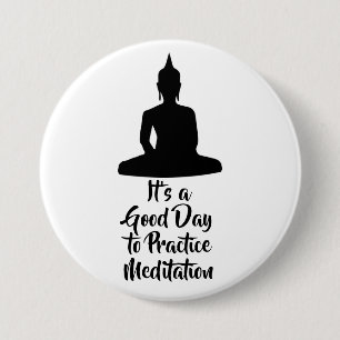 Buddha Mindfulness-meditatie Motivatie Ronde Button 7,6 Cm