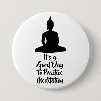 Buddha Mindfulness Meditation Motivation Ronde Button 7,6 Cm