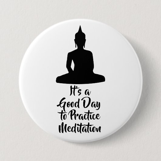 Buddha Mindfulness Meditation Motivation Ronde Button 7,6 Cm (Voorkant)