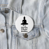 Buddha Mindfulness Meditation Motivation Ronde Button 7,6 Cm (In situ)