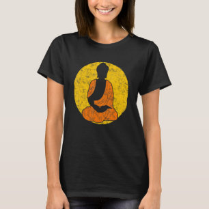 Buddha Monk Namaste Pray Smile Happy Laugh T-shirt