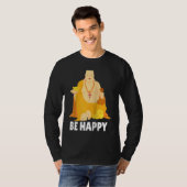 Buddha Monk Namaste Praying Pray Smile Happy Laugh T-shirt (Voorkant volledig)