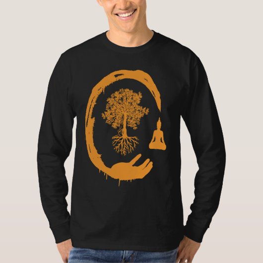 Buddha Monk Namaste Praying Pray Smile Happy Laugh T-shirt (Voorkant)