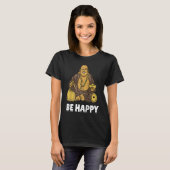 Buddha Monk Namaste Praying Pray Smile Happy Laugh T-shirt (Voorkant volledig)