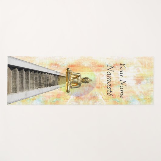 Buddha Namasté pastell Aquarell-Yoga-Matte Yogamat (Voorkant (horizontaal))