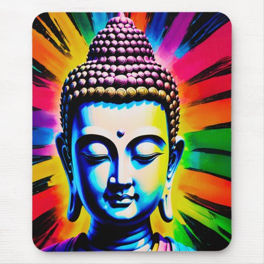 Buddha Neon Decoratie Muismat (Voorkant)