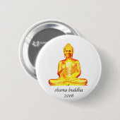 buddha obama ronde button 5,7 cm (Voorkant /achterkant)