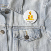 buddha obama ronde button 5,7 cm (In situ)