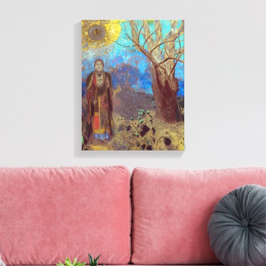 Buddha | Odilon Redon | Canvas Afdruk (Insitu (Woonkamer))