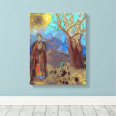 Buddha | Odilon Redon | Canvas Afdruk (Insitu (Houten vloer))