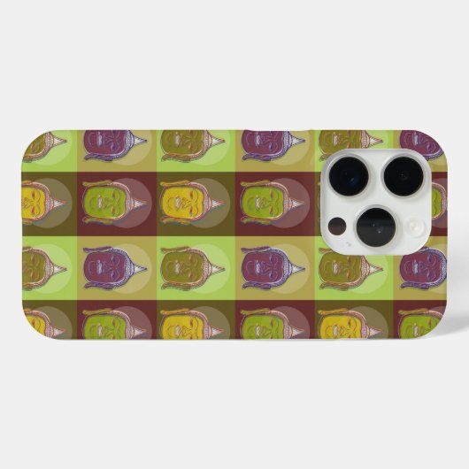 Buddha Oriental Zen Modern Pop Art iPhone Case (Achterkant (horizontaal))