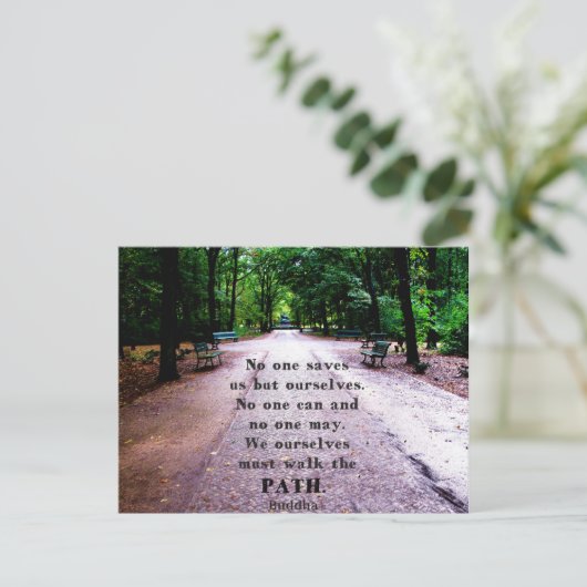 Buddha Path Quote Briefkaart (Staand voorkant)